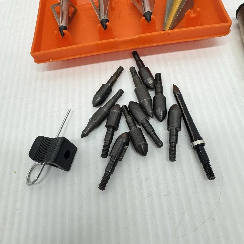 Razorback And Other Broadheads Plus Blades In Case Lot Of 5 & Extras
